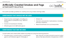 Artifically created smokes and fogs