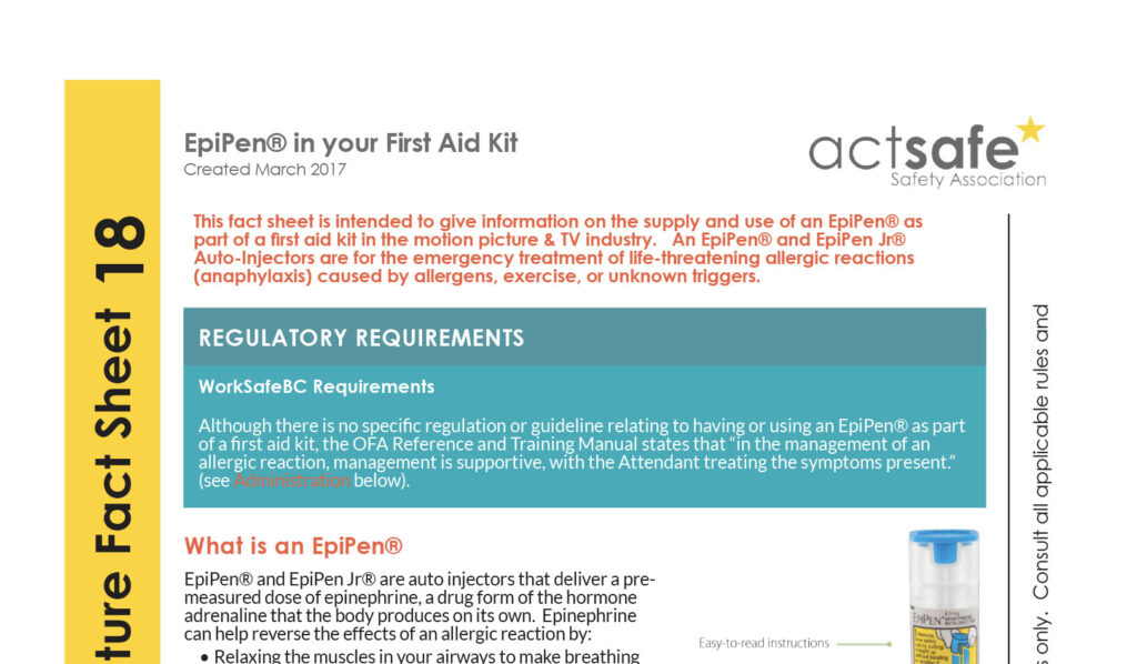 First Aid Actsafe Safety Association 