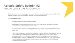 Special-use-of-live-ammunition-motion-picture-bulletin