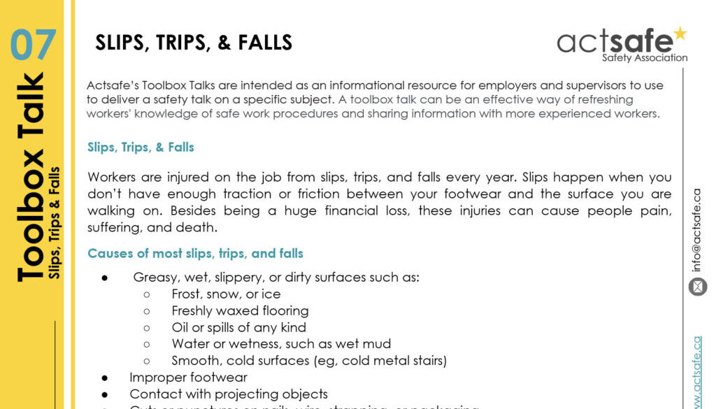 slips trips falls