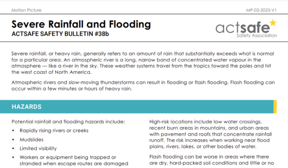 #38B Severe Rainfall and Flooding