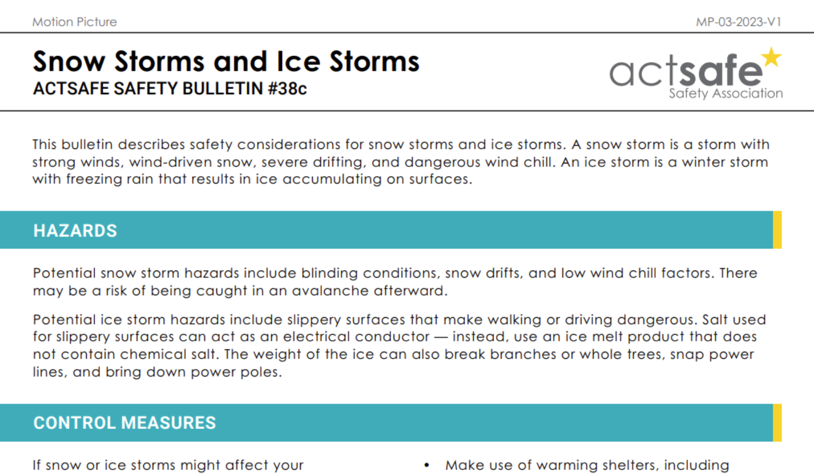 #38C Snow Storms and Ice Storms