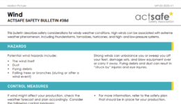 Wind safety bulletin