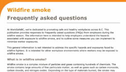 Wildfire Smoke FAQ