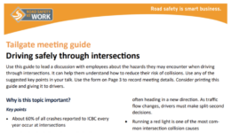 Driving safely through intersections