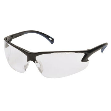 Safety glasses, H2H Anti-fog, clear, vented frame, Black