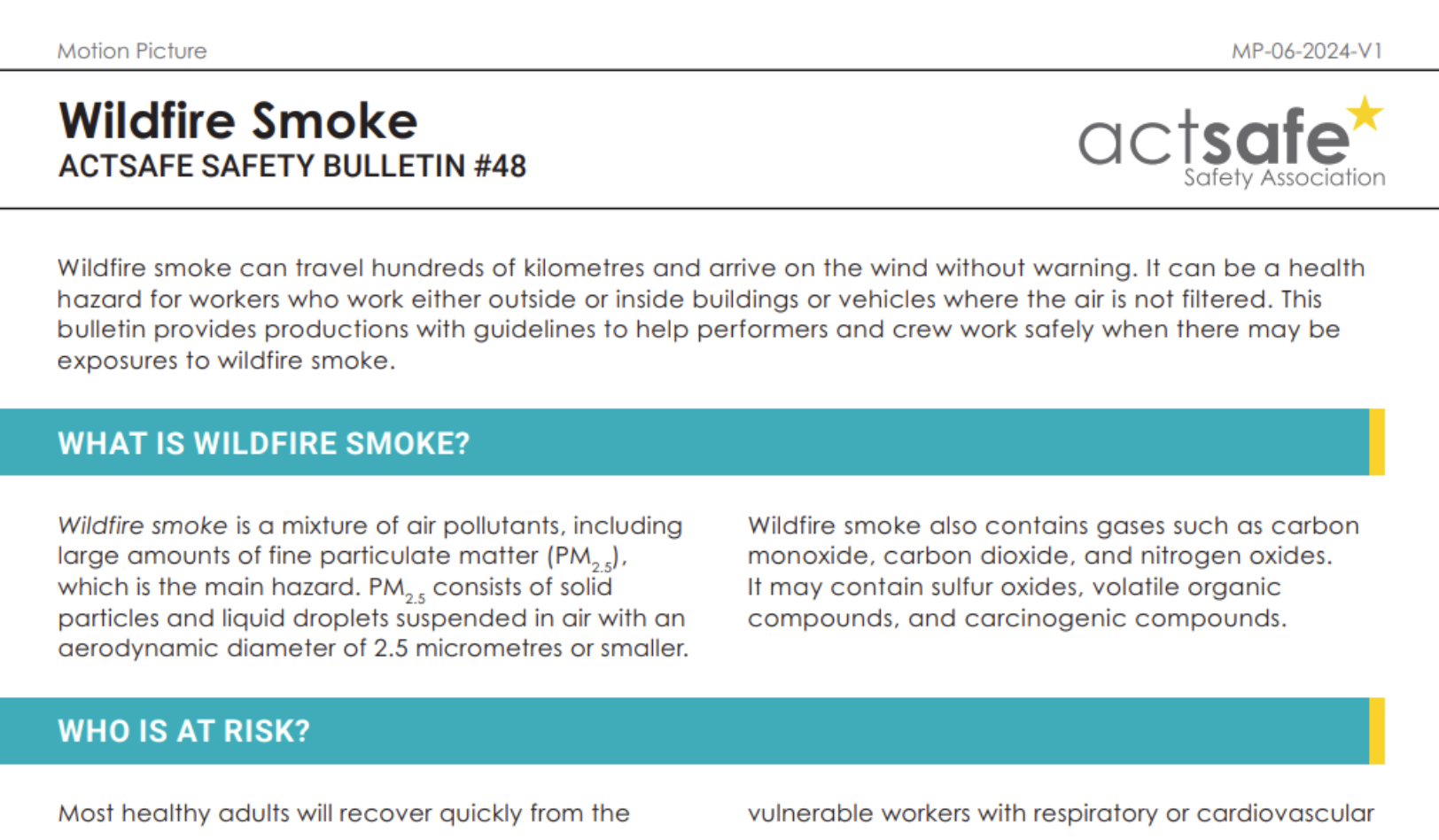 #48 Wildfire Smoke Safety Bulletin