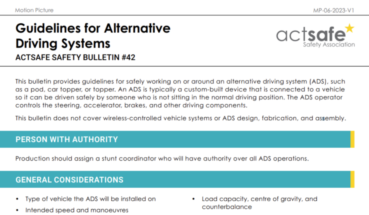 #42 Guidelines for Alternate Driving Systems