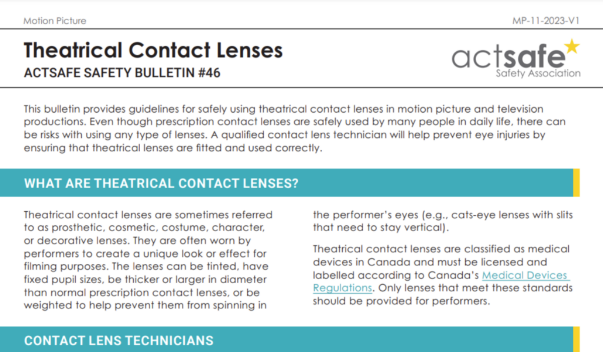 #46 Theatrical Contact Lenses