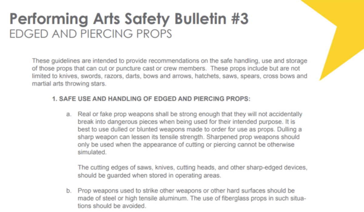 #3 Edged and Piercing Props