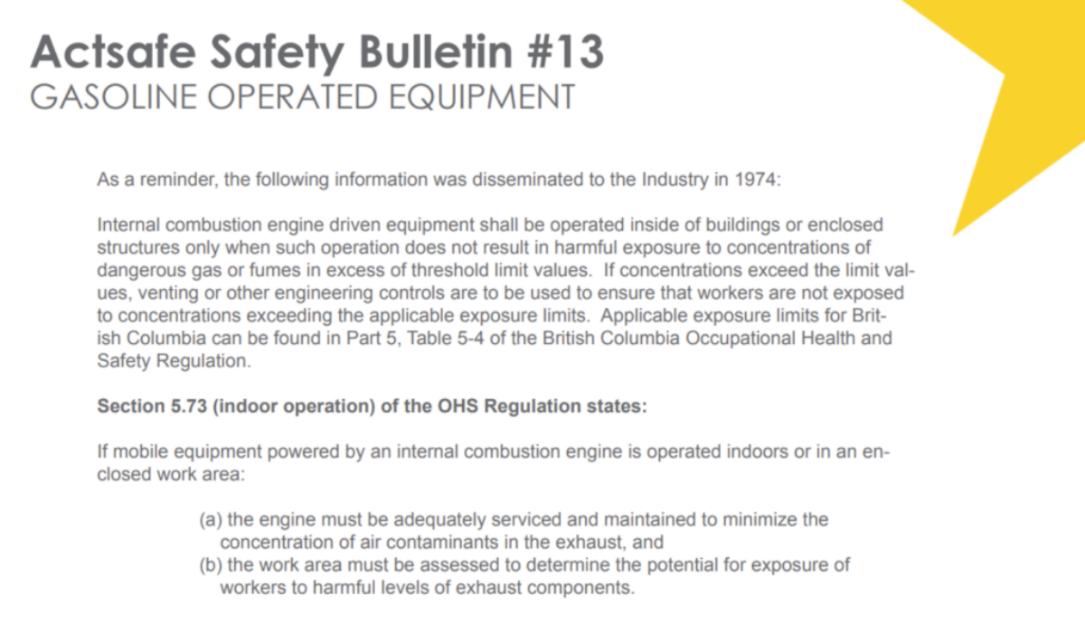 #13 Gasoline Operated Equipment