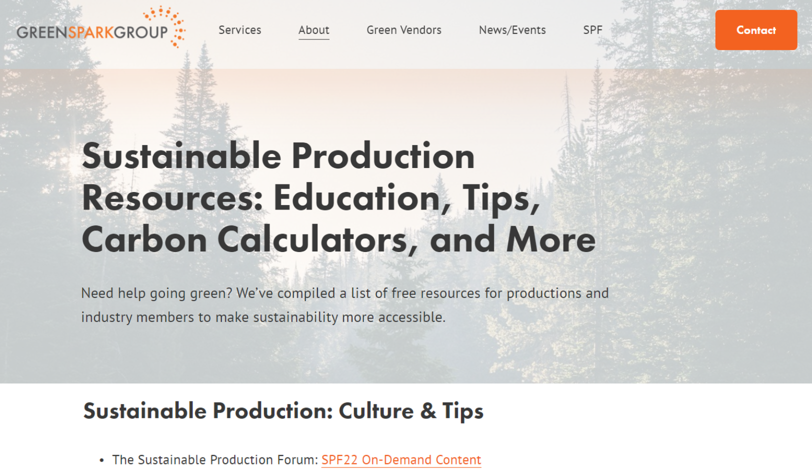 Sustainable Production Resources