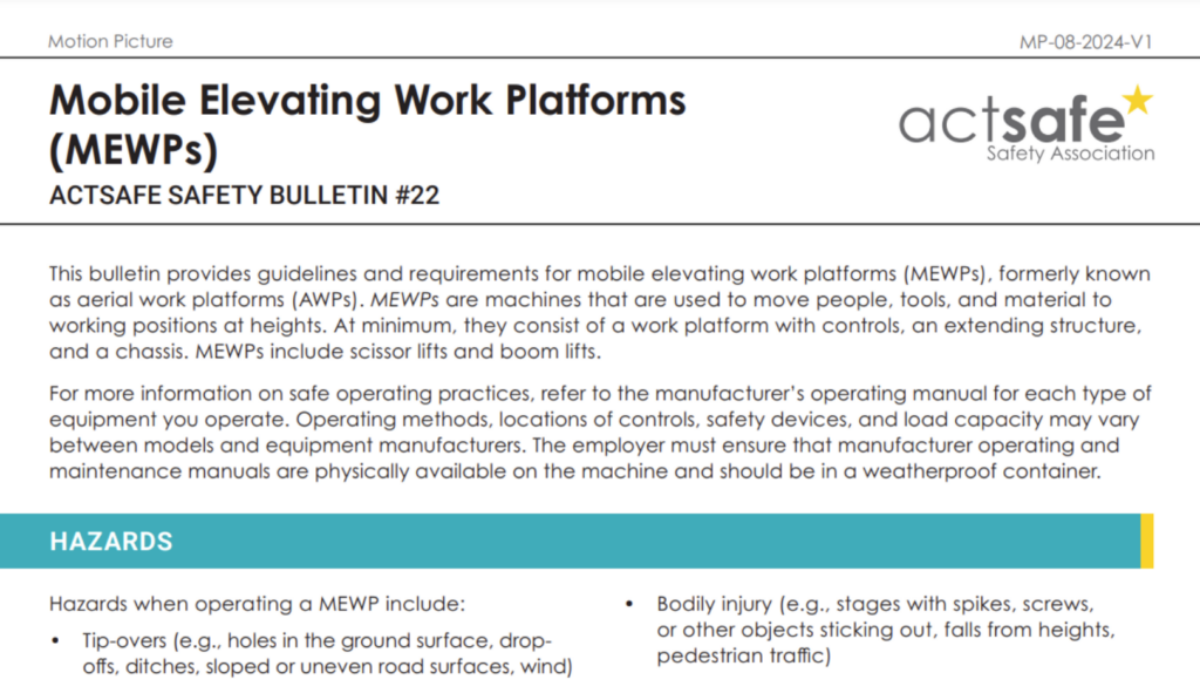 #22 Mobile Elevating Work Platforms (MEWPs)