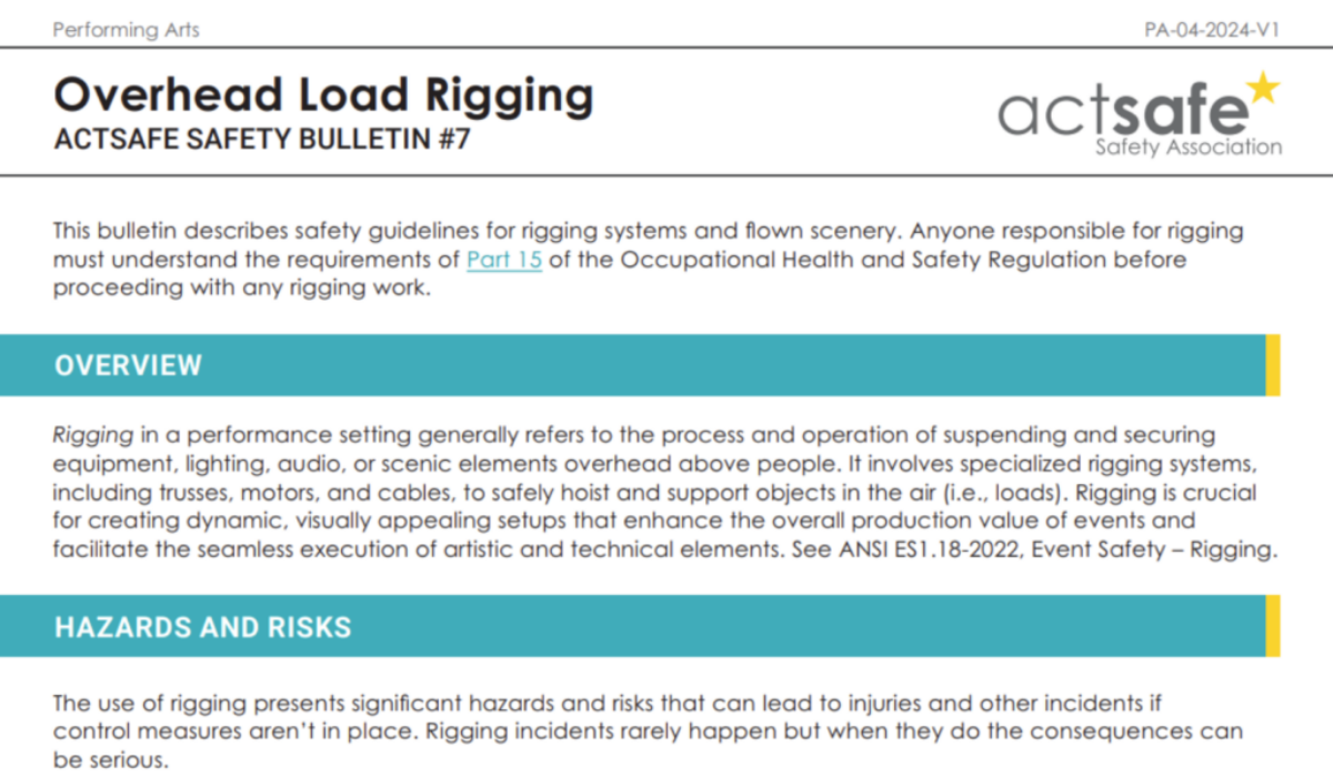 #7 Overhead Load Rigging