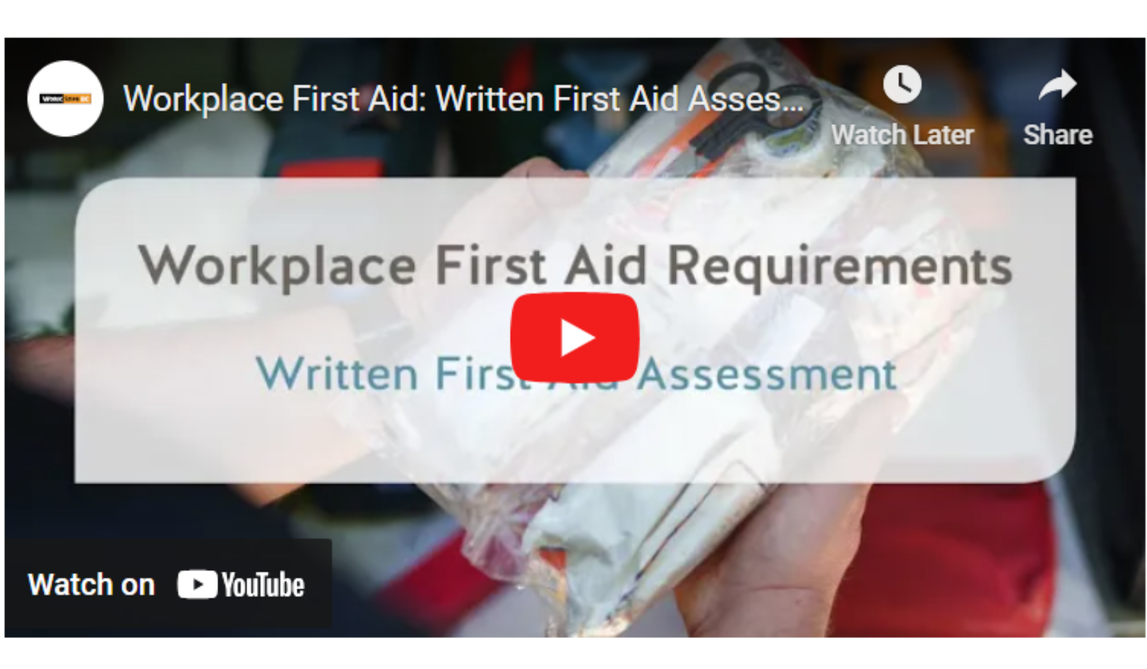 Written first aid assessment